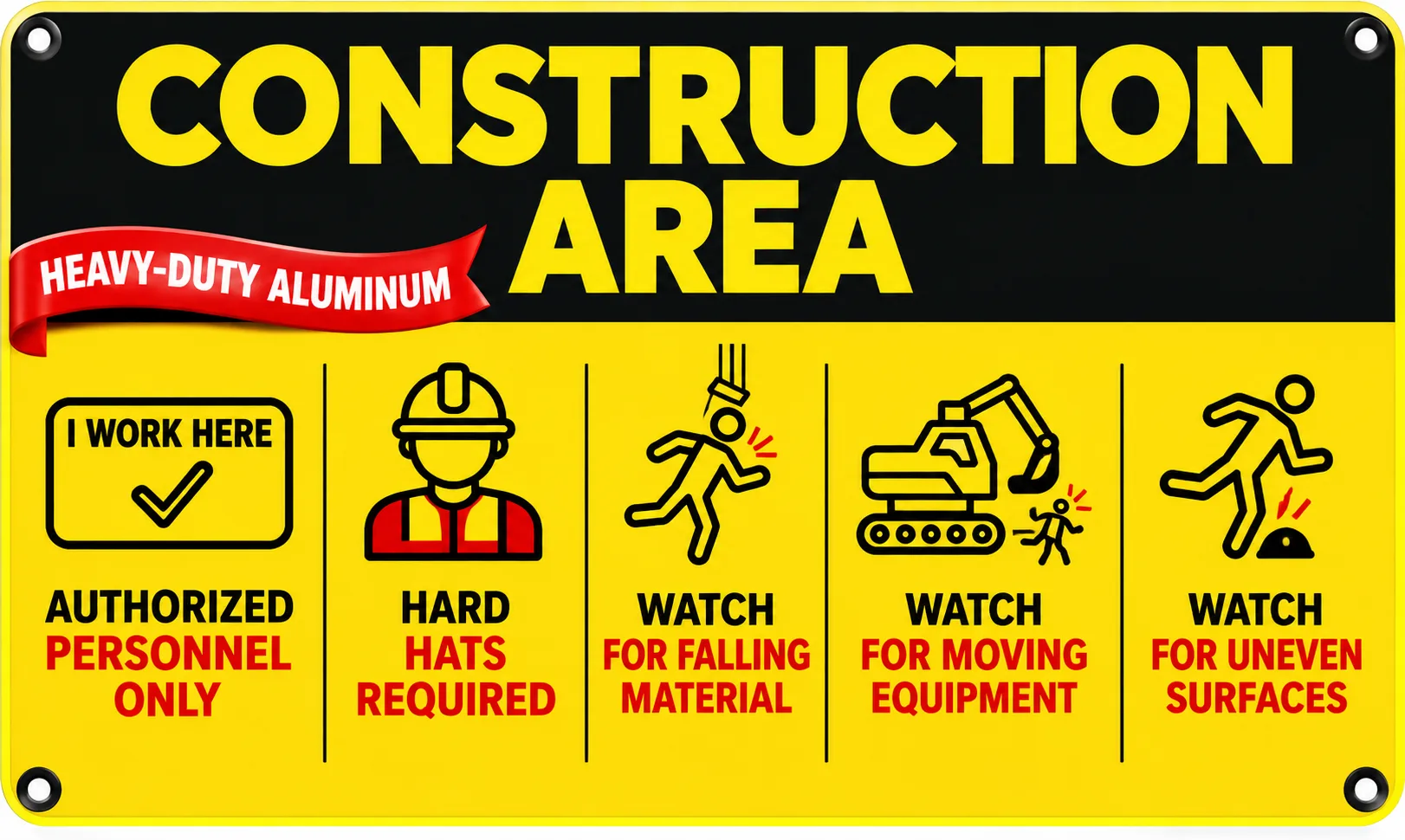 Construction site safety board