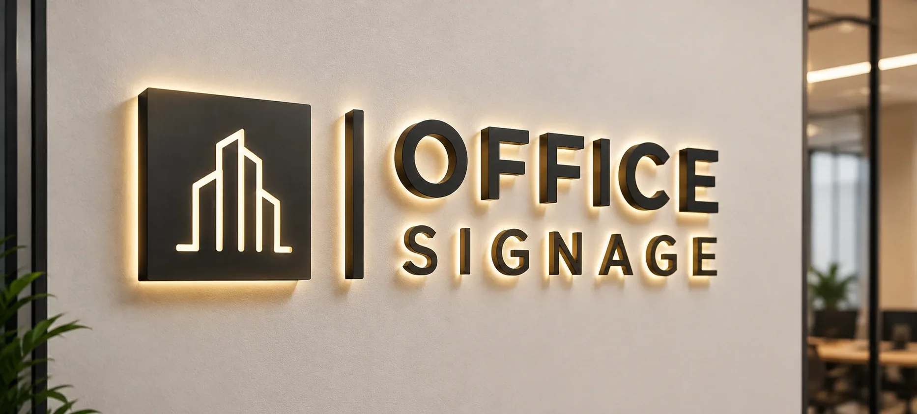 Office signage wall sign